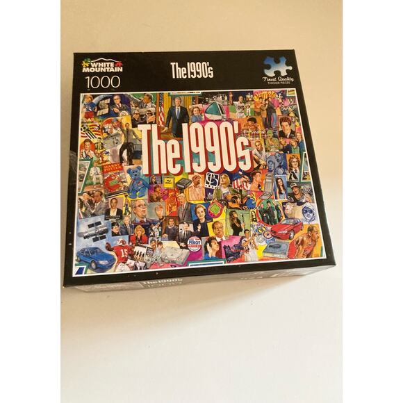 1990's Puzzle 1000 Pc Bill Clinton Michael Jordan White Mountain - Picture 3 of 8